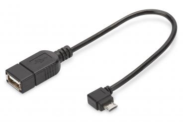 USB Micro-B - USB-A adaptör/dönüştürücü, OTG, 0,15 m 