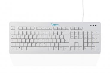 CK10, kablolu klavye, Almanca tuş düzeni (QWERTZ), 105 tuş 