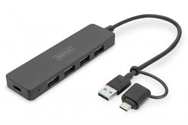 USB 3.0 Hub, 4 port, Slim Line 