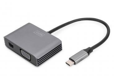 USB Type-C™ 4K 2in1 Mini DisplayPort + VGA grafik adaptörü 
