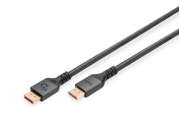 16K DisplayPort bağlantı kablosu, sürüm 2.1, 2m, 80G, siyah 