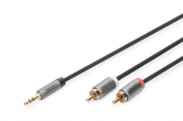 Audio adaptör kablosu, 3,5 mm jak - Cinch 