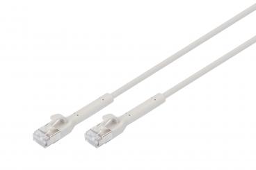 CAT 6A F-FTP açılı patch kablo, bakır, 1 m, gri 