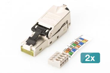 Saha montajı için yalıtımlı RJ45 fişi - 2 adet 