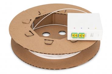 Fttx kurulum kiti, önceden monte edilmiş, 4 fiber, LC/APC konektör, uzunluk 70m 