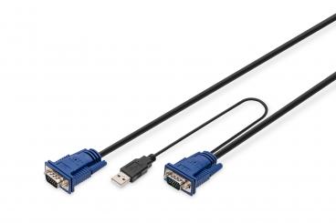 KVM konsolları için DIGITUS KVM kablosu USB 