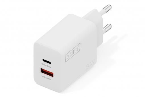USB Şarj Cihazı 20W, 1x USB-C, 1x USB-A 