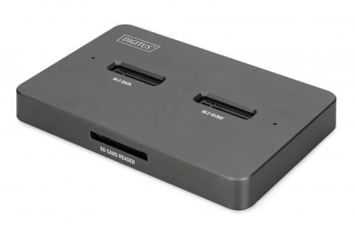 SD Express kart okuyuculu, USB-C™ M.2 NVMe + M.2 SATA SSD yerleştirme istasyonu 
