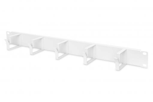 483 mm (19") muhafazalar için kablo yönlendirme braketlerine sahip kablo yönlendirme paneli, 1U 