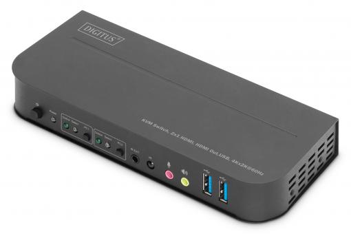 KVM anahtar, 2x1, HDMI, HDMI çıkışı, USB, 4Kx2K@60Hz 
